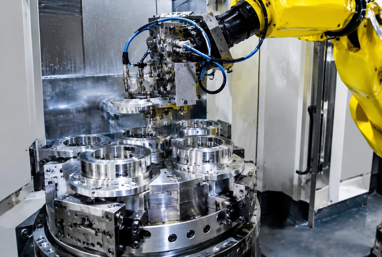 Automated production of transmission pistons