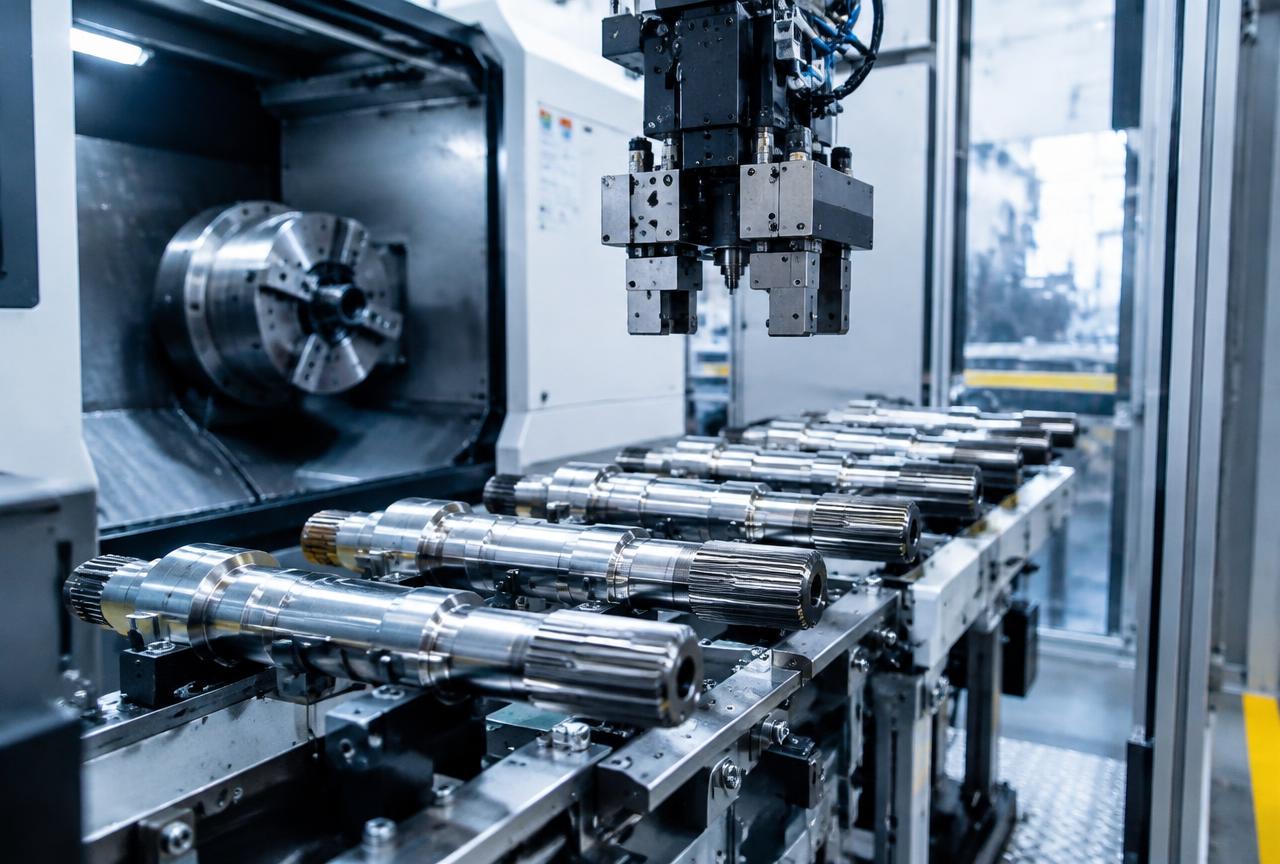 Automated production of transmission shafts